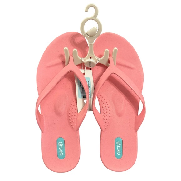 OKA b. Shoes - NWT Oka B Flip Flops Coral Pink Comfort Thong Sandals US Size 7 EU 37
